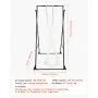 VEVOR Yoga Stand Frame, Max 200 kg Load Swing Stand, Triangular Structure Aerial Rig, Aerial Silk Stands with EVA Foam & 6m Yoga Hammock, 4-Level Horizontal & 6-Level Vertical Adjustment