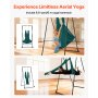 VEVOR Yoga Stand Frame, Max 200 kg Load Swing Stand, Triangular Structure Pull Up Stands, Aerial Silk Stands with EVA Foam & 6m Yoga Hammock, 4-Level Horizontal & 6-Level Vertical Adjustment