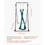 VEVOR Yoga Stand Frame, Max 200 kg Load Swing Stand, Triangular Structure Pull Up Stands, Aerial Silk Stands with EVA Foam & 6m Yoga Hammock, 4-Level Horizontal & 6-Level Vertical Adjustment