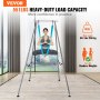 VEVOR Aerial Yoga Frame & Yoga Hammock, 2950 mm Height Professional Yoga Swing Stand Comes with 12 m Length Aerial Hammock, Max 250 kg Load Capacity, Yoga Rig for Indoor Outdoor Aerial Yoga, Blue