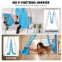 VEVOR Aerial Yoga Frame & Yoga Hammock, 2950 mm Height Professional Yoga Swing Stand Comes with 12 m Length Aerial Hammock, Max 250 kg Load Capacity, Yoga Rig for Indoor Outdoor Aerial Yoga, Blue