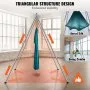 VEVOR Aerial Yoga Frame & Yoga Hammock, 2950 mm Height Professional Yoga Swing Stand Comes with 6 m Length Aerial Hammock, Max 250 kg Load Capacity, Yoga Rig for Indoor Outdoor Aerial Yoga, Green