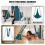 VEVOR Aerial Yoga Frame & Yoga Hammock, 2950 mm Height Professional Yoga Swing Stand Comes with 6 m Length Aerial Hammock, Max 250 kg Load Capacity, Yoga Rig for Indoor Outdoor Aerial Yoga, Green