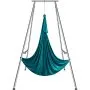 VEVOR Aerial Yoga Frame & Yoga Hammock, 2950 mm Height Professional Yoga Swing Stand Comes with 6 m Length Aerial Hammock, Max 250 kg Load Capacity, Yoga Rig for Indoor Outdoor Aerial Yoga, Green