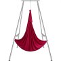 VEVOR Aerial Yoga Frame & Yoga Hammock, 9,67 jalkaa korkea ammattimainen joogakeinuteline Mukana 6,6 jaardin antenniriippumatto, maksimi 551,15 lbs:n kuormitus, joogalaite sisäilmajoogaan, punainen