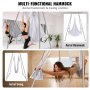 VEVOR Aerial Yoga Frame & Yoga Hammock, 2950 mm Height Professional Yoga Swing Stand Comes with 6 m Length Aerial Hammock, Max 250 kg Load Capacity, Yoga Rig for Indoor Outdoor Aerial Yoga, White