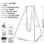 VEVOR Aerial Yoga Frame & Yoga Hammock, 2950 mm Height Professional Yoga Swing Stand Comes with 6 m Length Aerial Hammock, Max 250 kg Load Capacity, Yoga Rig for Indoor Outdoor Aerial Yoga, White
