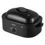 VEVOR Electric Roaster Oven, 18 Qt, Turkey Roasting Pan, Black, 1450W Power, Metal Self-Basting Lid, 150-450°F Heat Control, Countertop Turkey Cooker with Defrost/Warm, Removable Pan and Rack