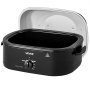 VEVOR Electric Roaster Oven, 18 Qt, Turkey Roasting Pan, Black, 1450W Power, Metal Self-Basting Lid, 150-450°F Heat Control, Countertop Turkey Cooker with Defrost/Warm, Removable Pan and Rack