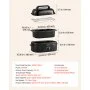 VEVOR Electric Roaster Oven, 20 Qt, Turkey Roasting Pan, Black, 1450W Power, Viewing Self-Basting Lid, 150-450°F Heat Control, Countertop Turkey Cooker with Defrost/Warm, Removable Pan and Rack