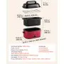 VEVOR Electric Roaster Oven, 24 Qt, Turkey Roasting Pan, Red, 1450W Power, Viewing Self-Basting Lid, 150-450°F Heat Control, Countertop Turkey Cooker with Defrost/Warm, Removable Pan and Rack