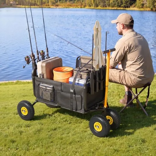 fishing rod holders for beach cart BOTE MULE Cart(Seafoam) Upon reaching your destination Fishing Wagon: Holds 10 Rods,