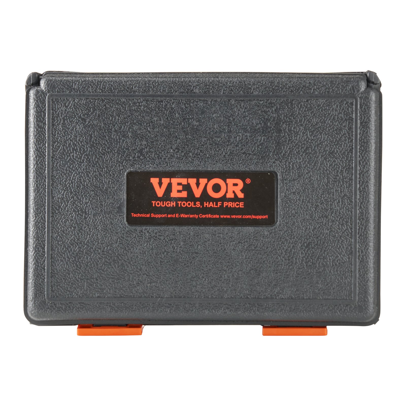VEVOR hole saw kit in a durable black case with red branding and latch. tough tools, half price slogan.