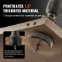 VEVOR hole saw kit drills 1.5&quot; thick material, cuts through nails without pre-check, powerful performance.