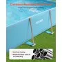 VEVOR Frame Above Ground Swimming Pool, 3 x 2 x 0.762 m Rectangular Steel Metal Frame, Large Rectangle Outdoor Backyard Family Pool, Easy to Assemble Rust-Resistant, 3959.54 L Water Capacity, Blue
