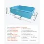 VEVOR Frame Above Ground Swimming Pool, 3 x 2 x 0.762 m Rectangular Steel Metal Frame, Large Rectangle Outdoor Backyard Family Pool, Easy to Assemble Rust-Resistant, 3959.54 L Water Capacity, Blue