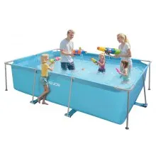 Steel Frame Above Ground Swimming Pool 118 x 78 x 30 in Rectangular Blue