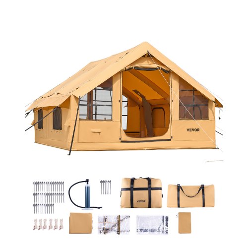 VEVOR Inflatable Tent for Camping 5-8 Person Glamping Tent with Pump Easy Set up
