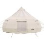 VEVOR Canvas Bell Tent, 4 Seasons 5 m Yurt Tent for Camping with Stove Jack, Poly-Cotton Canvas, Breathable Holds up to 12 People with Rain Cover, for Family Camping Glamping Outdoor Hunting Party