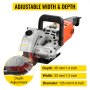 VEVOR Electric Wall Chaser Groove Cutting Machine Depth 35mm Wall Slotting 5pcs Blades Width 33mm, Wall slotting machine 7500RPM Wall Cutting Machine ?125 mm