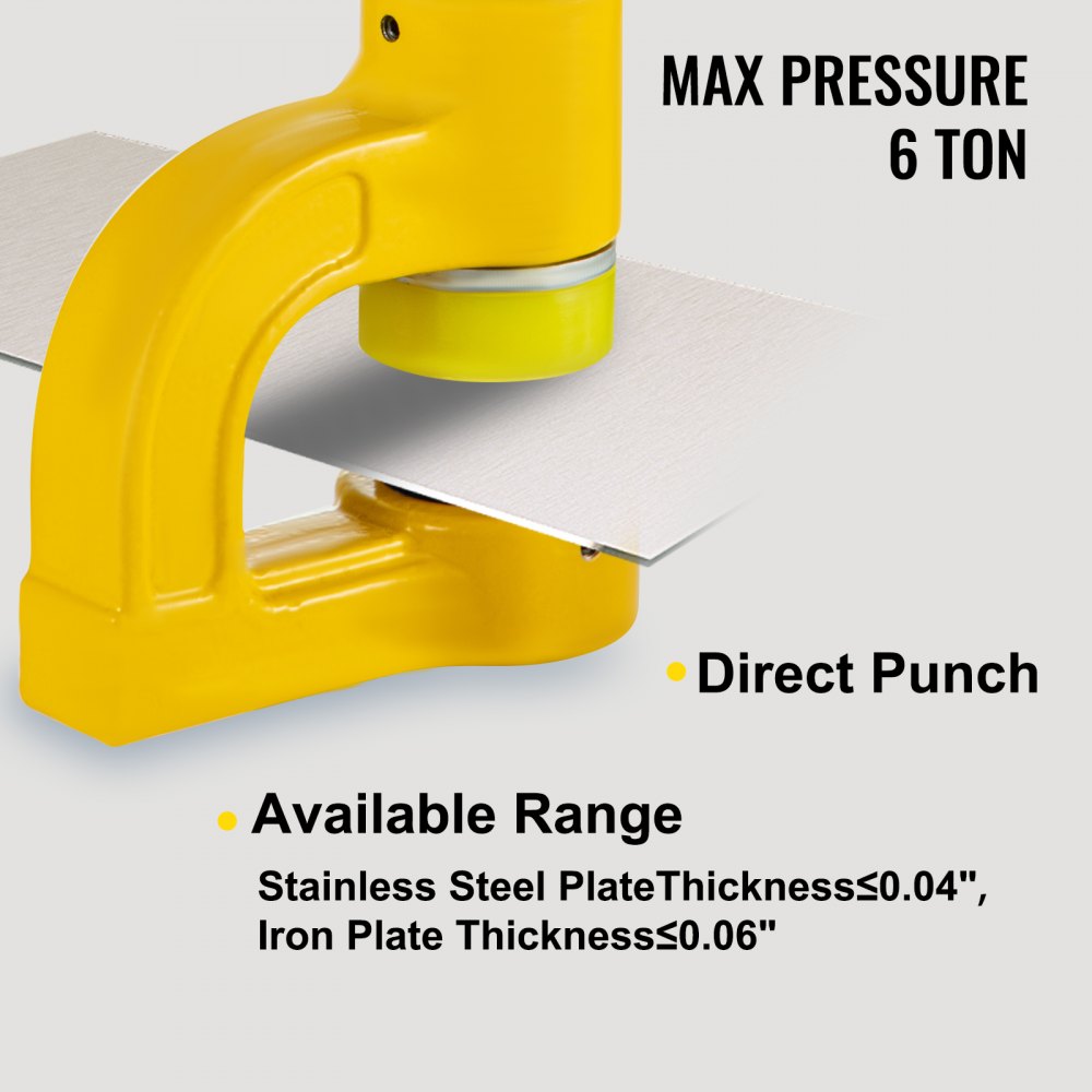 Hydraulic Hole Punching Machine, 6 Ton Manual Hole Digger Punch, Portable  Metal Hole Digger Hydraulic Punch