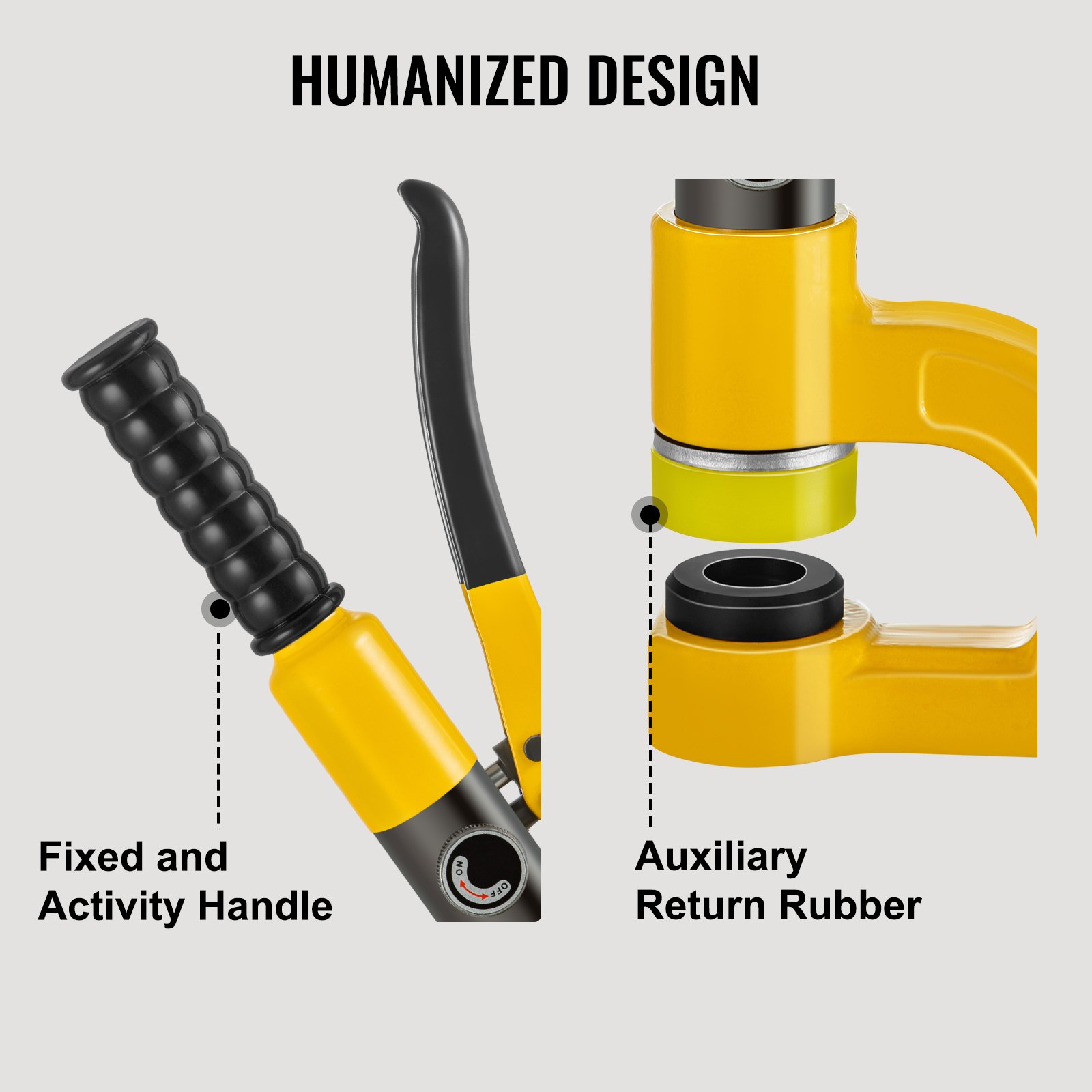 VEVOR Hydraulic Hole Punching Machine, 6 Ton Manual Hole Digger Punch, Portable Metal Hole Digger Hydraulic Punch Kit with 5 Punch Dies 0.63 to 0.98 Inch for Iron Stainless Steel Aluminum Plates