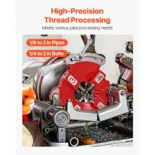 Quick Opening Die Head 1/8" to 2" Pipe 1/4" to 2" Bolt Right-Handed Oiling