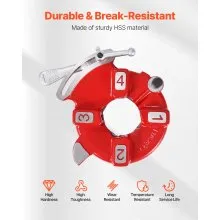 Quick Opening Die Head 1/8" to 2" Pipe 1/4" to 2" Bolt Right-Handed Oiling
