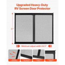 RV Screen Door Protector 24.5 x 20 inch Door Grille Easy to Install Disassemble
