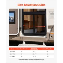 RV Screen Door Protector 24.5 x 20 inch Door Grille Easy to Install Disassemble