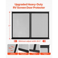 RV Screen Door Protector 26.5 x 20 inch Door Grille Easy to Install Disassemble