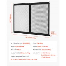 RV Screen Door Protector 26.5 x 20 inch Door Grille Easy to Install Disassemble