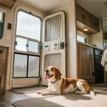 VEVOR RV Screen Door Protector 673.1 x 508 mm Door Grille Aluminum Alloy for Pet