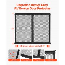 RV Screen Door Protector 22.5 x 20 inch Door Grille Easy to Install Disassemble