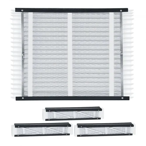 VEVOR 20 x 25 x 4 Furnace Filter, MERV 13 HVAC Ac Filters,12-Month Electrostatic Pleated Air Conditioner Filters, 4-Pack (Actual Size: 20.47 x 25.20 x 3.98 Inch) for Capturing Dust, Smog, Pet Dander