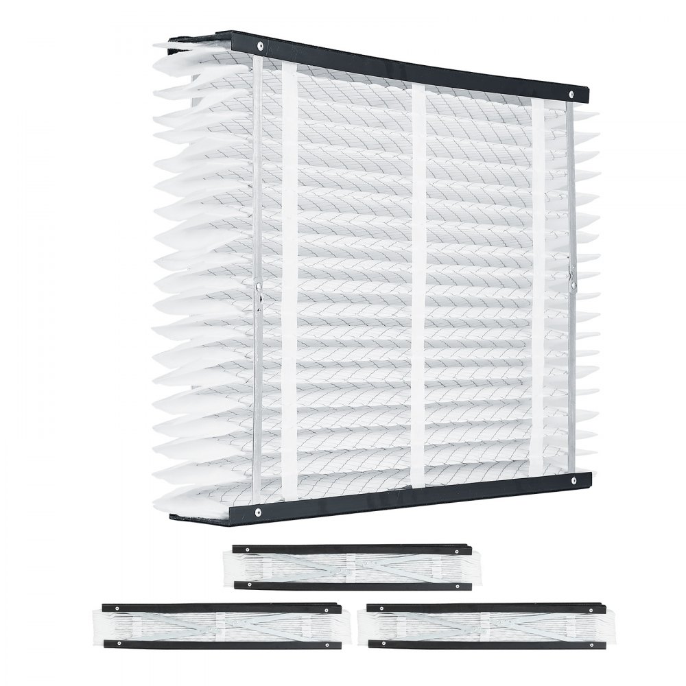 VEVOR 20 x 25 x 4 Furnace Filter, MERV 13 HVAC Ac Filters,12-Month Electrostatic Pleated Air Conditioner Filters, 4-Pack (Actual Size: 20.47 x 25.20 x 3.98 Inch) for Capturing Dust, Smog, Pet Dander