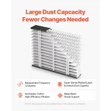VEVOR 20 x 25 x 4 Furnace Filter, MERV 13 HVAC Ac Filters,12-Month Electrostatic Pleated Air Conditioner Filters, 4-Pack (Actual Size: 20.47 x 25.20 x 3.98 Inch) for Capturing Dust, Smog, Pet Dander
