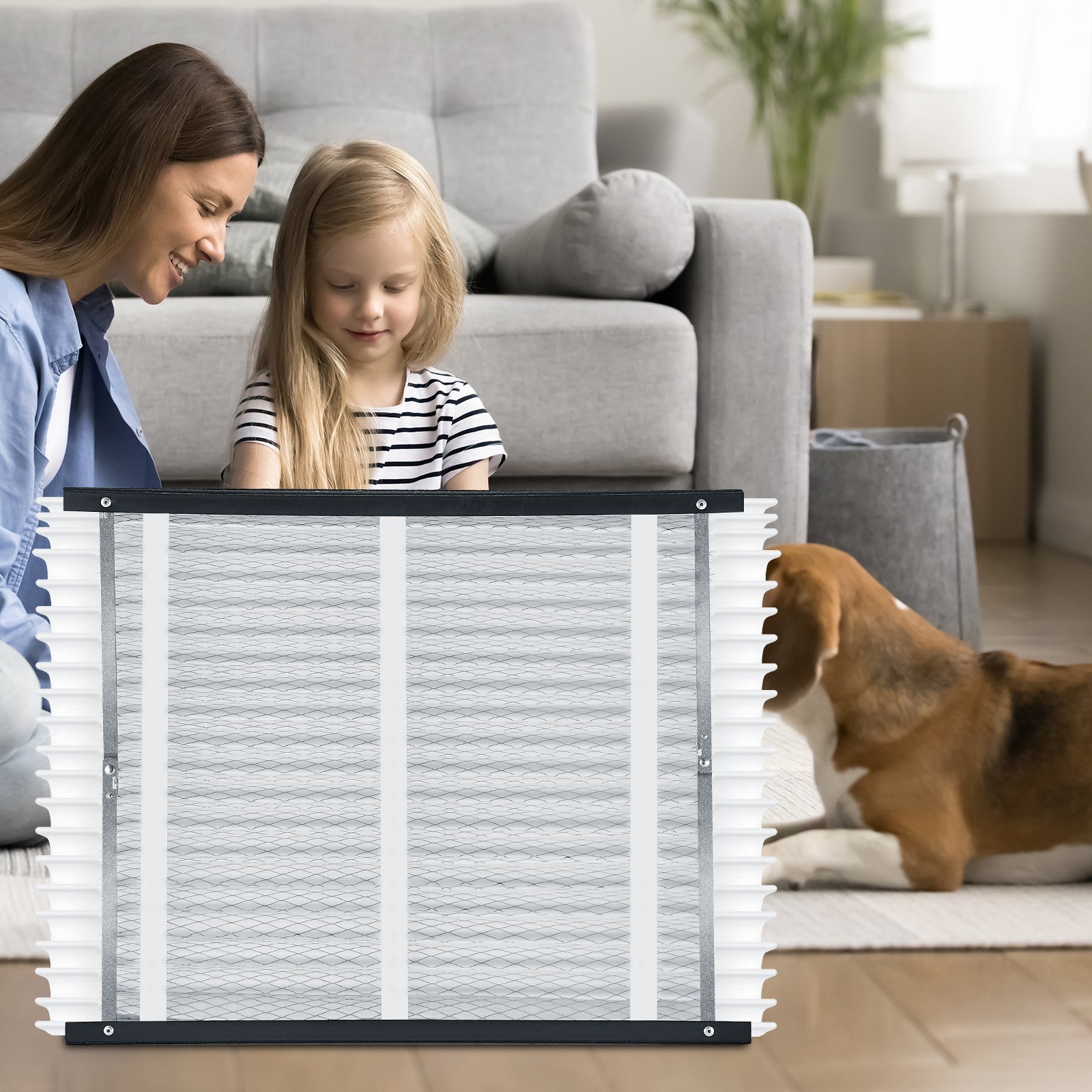 VEVOR 20 x 25 x 4 Furnace Filter, MERV 13 HVAC Ac Filters,12-Month Electrostatic Pleated Air Conditioner Filters, 4-Pack (Actual Size: 20.47 x 25.20 x 3.98 Inch) for Capturing Dust, Smog, Pet Dander
