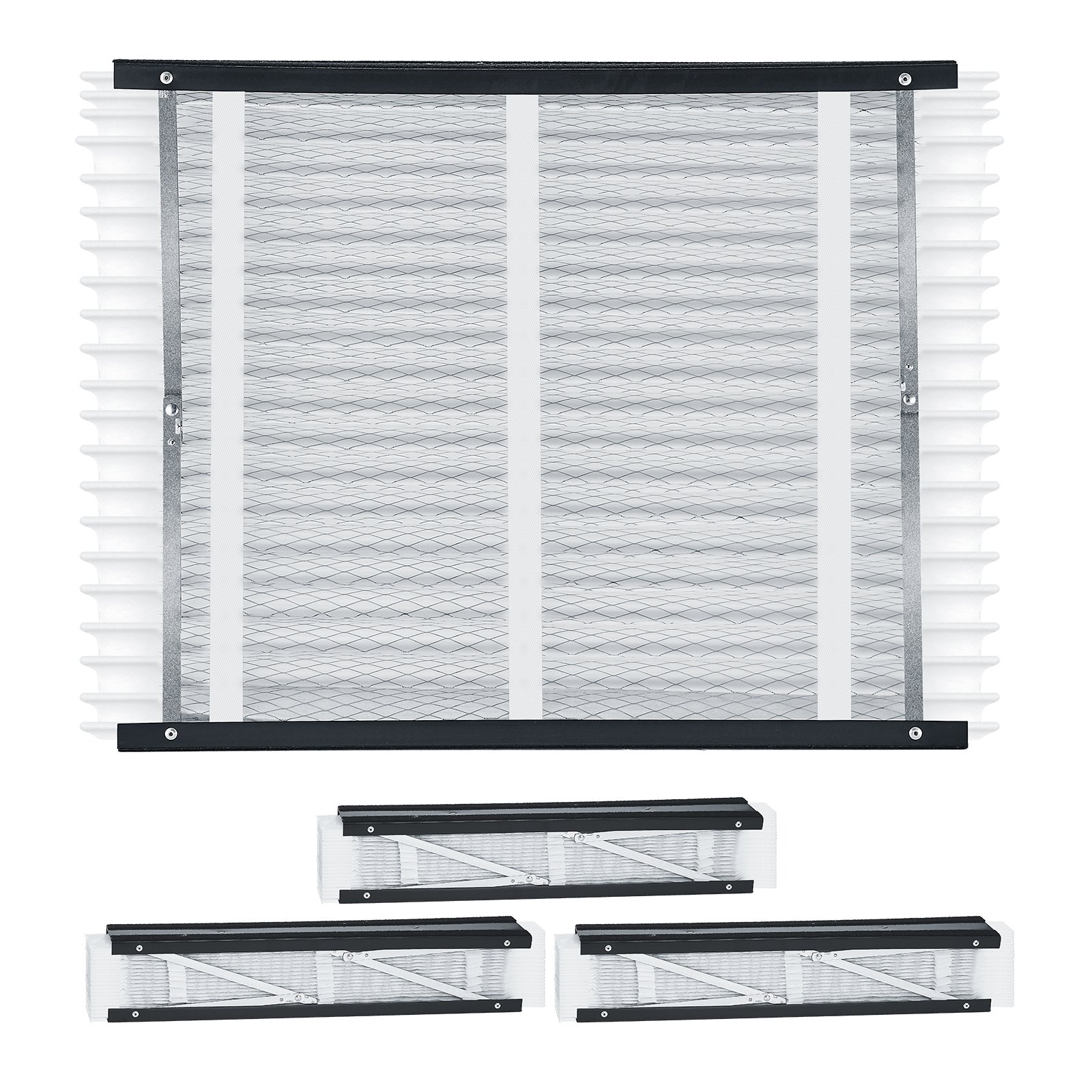 VEVOR 20 x 25 x 4 Furnace Filter, MERV 13 HVAC Ac Filters,12-Month Electrostatic Pleated Air Conditioner Filters, 4-Pack (Actual Size: 20.47 x 25.20 x 3.98 Inch) for Capturing Dust, Smog, Pet Dander