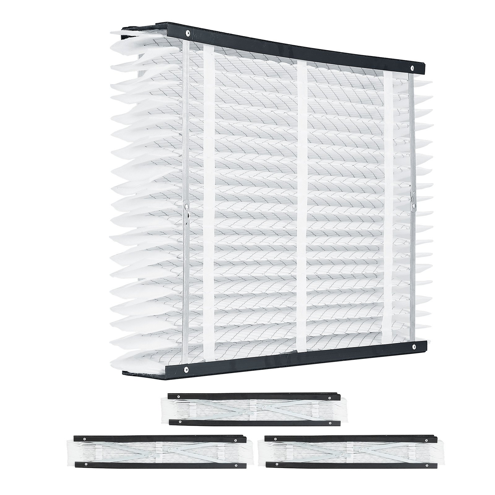 VEVOR 20 x 25 x 4 Furnace Filter, MERV 13 HVAC Ac Filters,12-Month Electrostatic Pleated Air Conditioner Filters, 4-Pack (Actual Size: 20.47 x 25.20 x 3.98 Inch) for Capturing Dust, Smog, Pet Dander