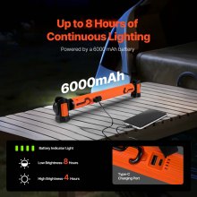 VEVOR Underhood Work Light 1250LM 6000mAh LED Magnetic Work Light Rechargeable