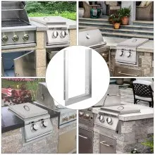 VEVOR Outdoor Finishing Frame, 12.2 x 18 Inch Frame Finishing, Stainless Steel Outdoor BBQ Frame for Double Side Burner, Grill Finishing Frame, Suitable for Outdoor Kitchen and BBQ Island