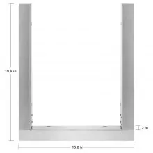 VEVOR Outdoor Finishing Frame, 12.2 x 18 Inch Frame Finishing, Stainless Steel Outdoor BBQ Frame for Double Side Burner, Grill Finishing Frame, Suitable for Outdoor Kitchen and BBQ Island