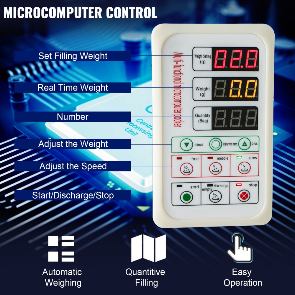 VEVOR 10~999g Automatic Powder Racking&Filling Machine for Grain/Seed Filler