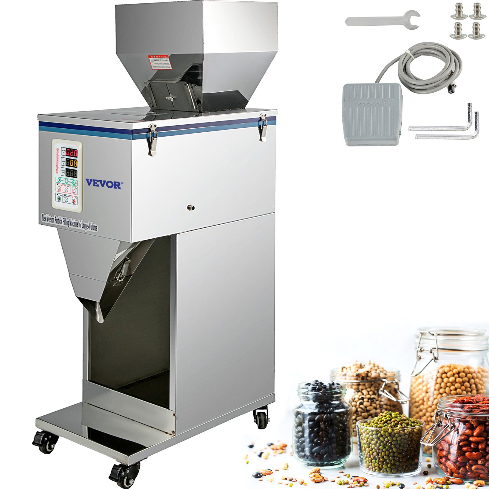 VEVOR 10~999g Automatic Powder Racking&Filling Machine for Grain/Seed Filler