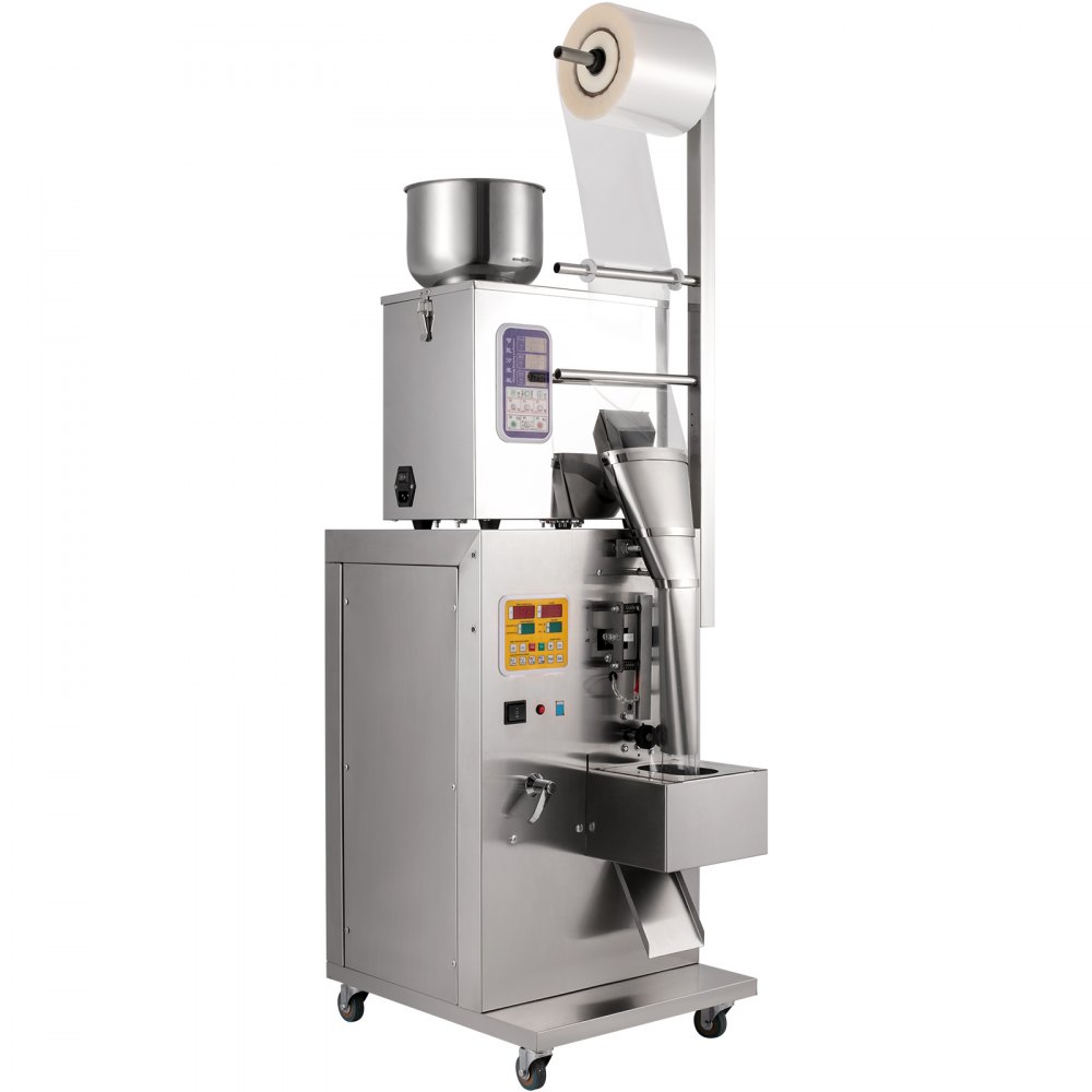 VEVOR Powder Filling Machine 1-100g, Full Automatic Particle Filling Machine 18 cm Film Width, Powder Filler Machine 10-15 Bag/min, Powder Weighing Filling Machine for Industries