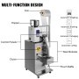 VEVOR Powder Filling Machine 1-200g, Powder Filler Machine 10-15 bag/min, Full Automatic Particle Filling Machine 20 cm Film Width, Powder Weighing Filling Machine for Industries