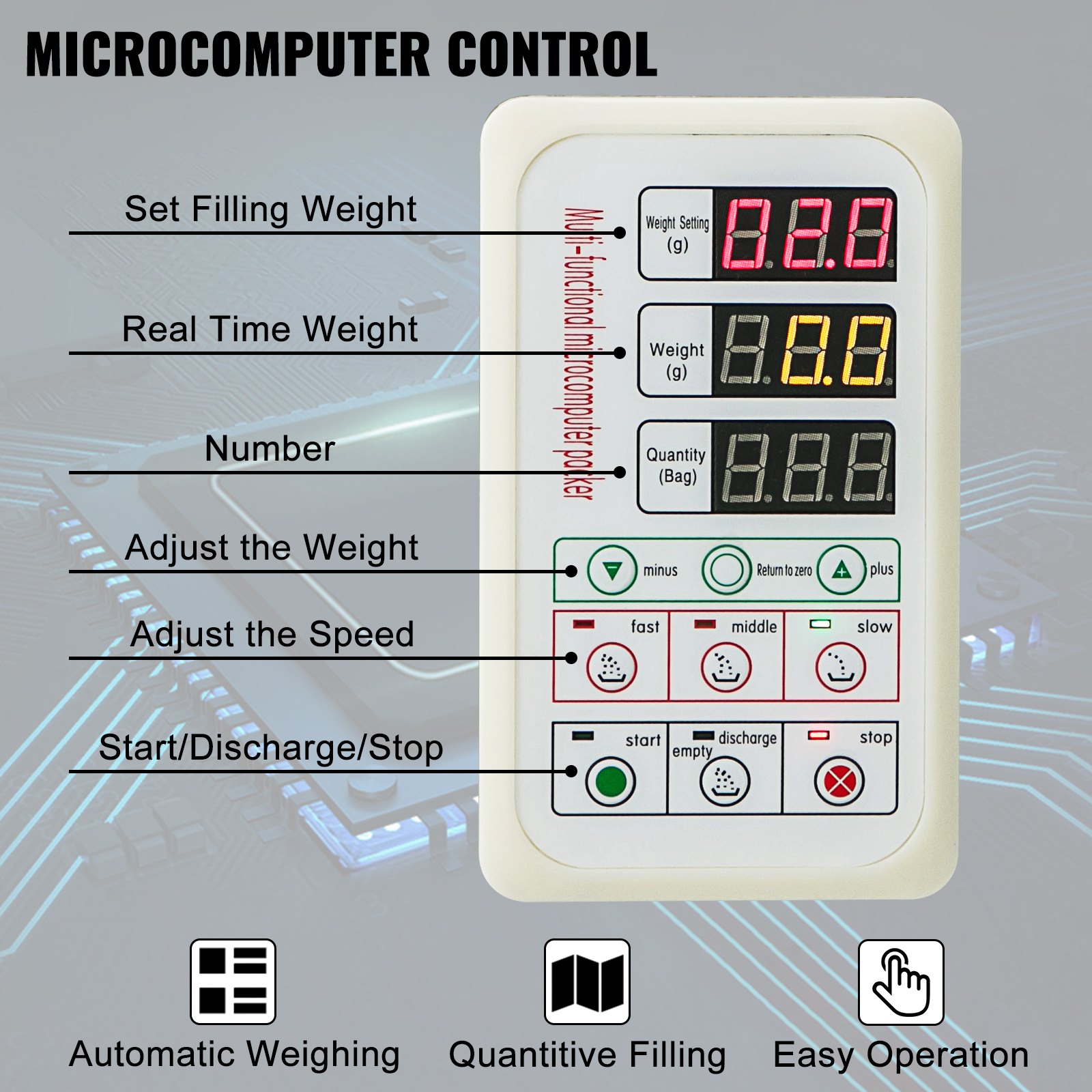 VEVOR Automatic Powder Filling Machine Weighing Filling Tool 100g Powder Filler