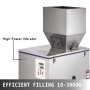 Stroj na plnění prášku VEVOR 3000 g, stroj na plnění prášku 10-15 sáčků/min, plně automatický stroj na plnění prášku, stroj na plnění částic 18 cm šířka fólie pro průmysl