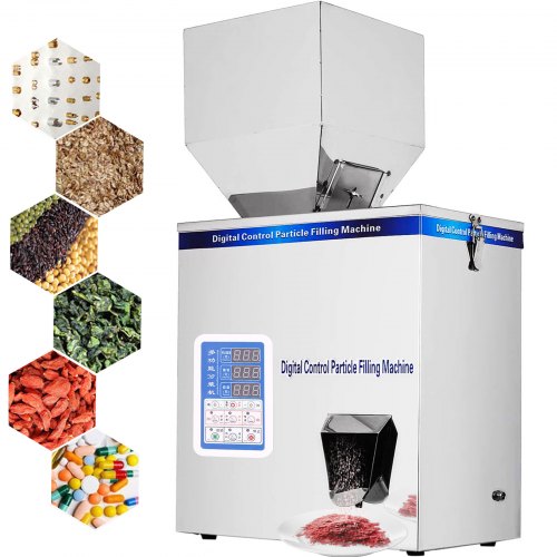 VEVOR Powder Filling Machine 500g, Automatic Powder Filler Machine 5-15 Bags/Min, Weighing and Filling Machine 220W, Powder Particle Filling Machine for Beans Seads Grains